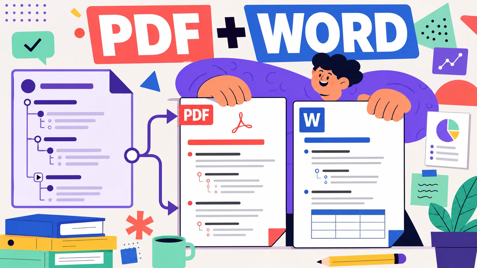 幕布大纲批量导出为 PDF 和 Word 文件示意图